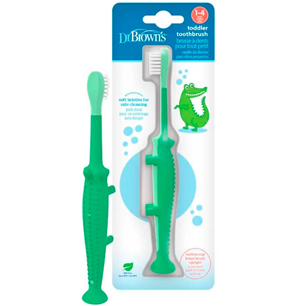 Cepillo de dientes infantil cocodrilo prevención y profilaxis dr. browns