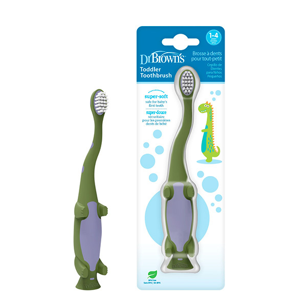 Cepillo de dientes infantil dinosaurio prevención y profilaxis dr. browns
