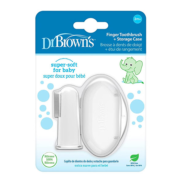 Cepillo de dientes infantil dedo silicona prevención y profilaxis dr. browns