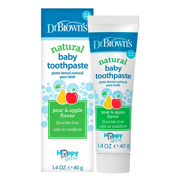 Pasta de dientes infantil natural pera/manzana prevención y profilaxis dr. browns