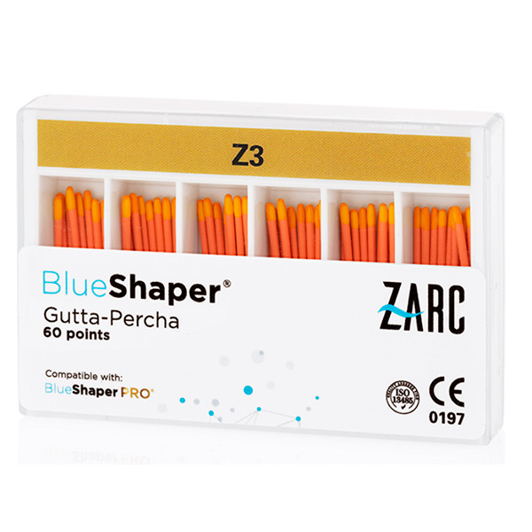 Gutapercha estéril blueshaper zarc endodoncia zarc4endo