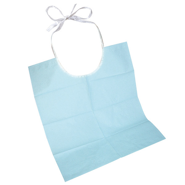 Baberos con cintas 40x45cm desechables steriblue