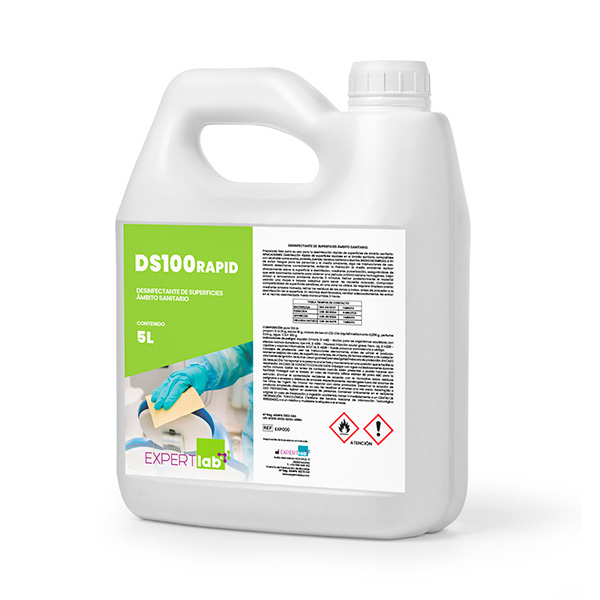 Ds100 rapid desinfectante de superficies 5l desinfección expertlab
