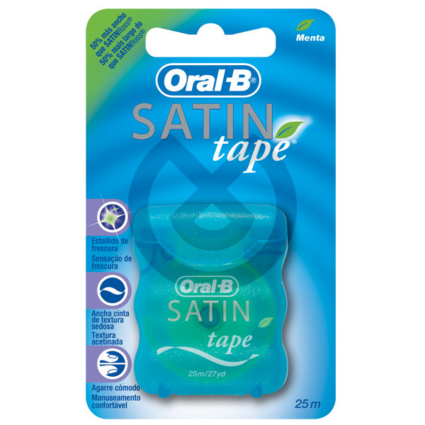Hilo dental satin tape menta prevención y profilaxis oral b