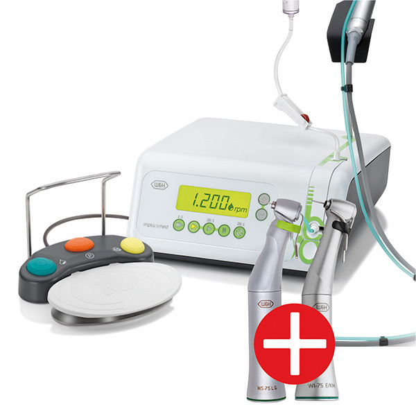 Kit b: implantmed si-923 (em-19)+ws-75lg+ws75e/km cirugía e implantes w&h