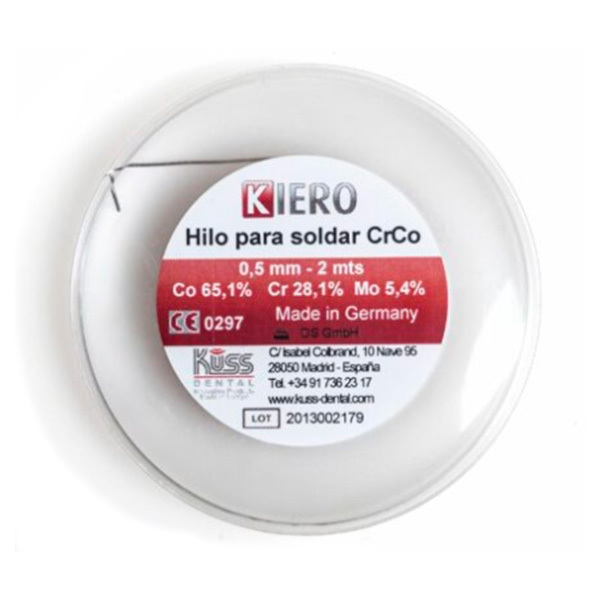 Hilo soldadura laser cr-co 0,5mm/2m colado y soldadura kiero