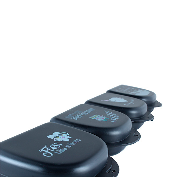 Cajas para retenedores con mensajes negras cajas bader