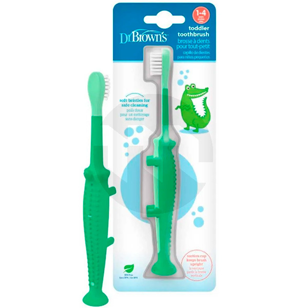 Escova de dentes  infantil crocodilo profilaxia dr. browns