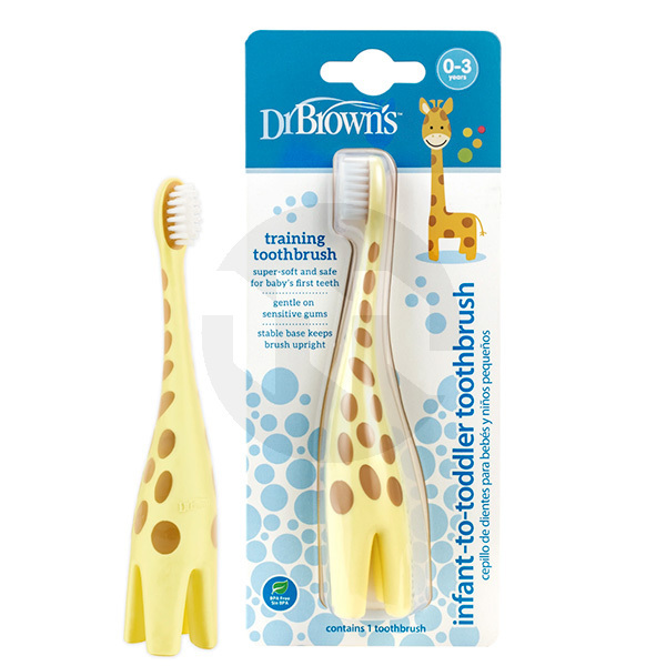 Escova de dentes infantil girafa profilaxia dr. browns