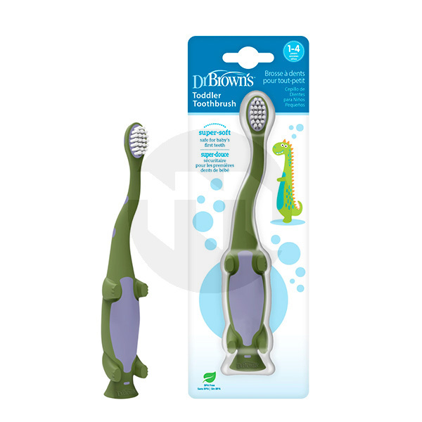 Escova de dentes infantil dinosaurio profilaxia dr. browns