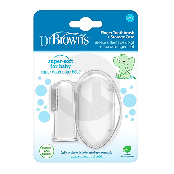 Escova de dentes infantil dedo de silicone profilaxia dr. browns
