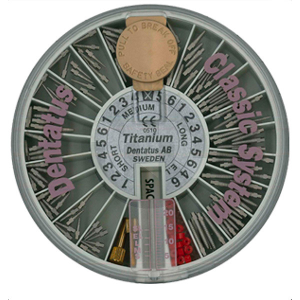 Parafusos dentatus titânio tst 120u. postes e pins dentatus