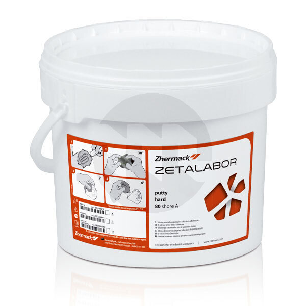 Zetalabor silicone 5kg + 2x catalizadores impressao de laboratorio zhermack