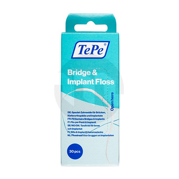 Fio dentário para pontes e implantes profilaxia tepe