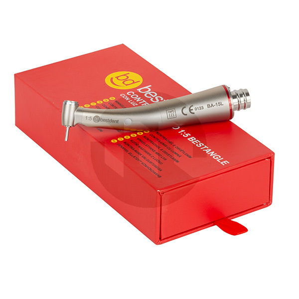Contra angulo multiplicador 1:5 com luz equipamentos rotatórios bestdent