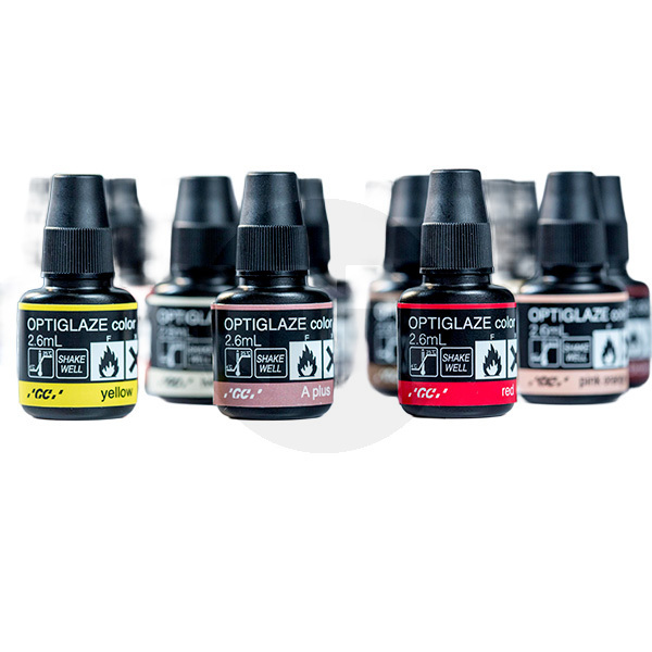 Optiglaze cor clear cerâmica e acrilicos de laboratório gc