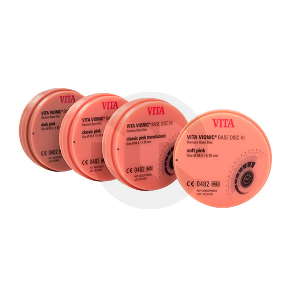 Disco vionic base disc hi classic pink transl 98,5 x h 30mm cad-cam vita