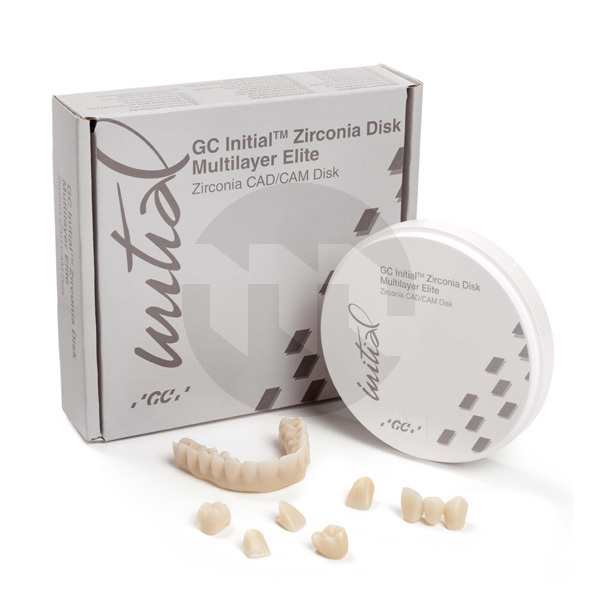 Disco gc initial zirconia disk multilayer elite 16mm cad-cam gc