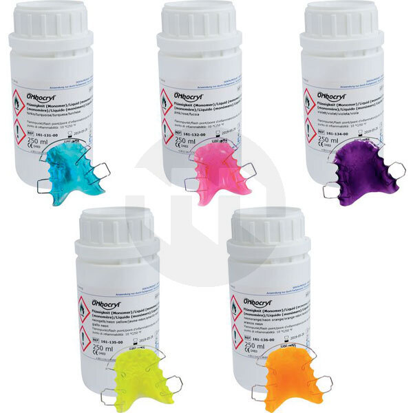 Liquido colorido orthocryl 250ml cerâmica e acrilicos de laboratório dentaurum